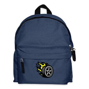 Reifen Flamme - Kinder Rucksack - Navy - Vorne