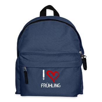 Ich liebe Frühling - Kinder Rucksack - Navy - Vorne