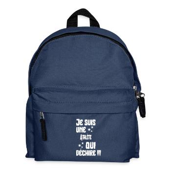 Athlète Qui déchire cadeau - Sac à dos Enfant - bleu marine - Devant
