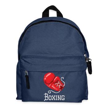 Boxhandschuh für Superheldenfans - Kinder Rucksack - Navy - Vorne