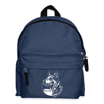 Cattle Dog Portrait Dog Dogs Wilsigns - Kids' Backpack - navy - Front