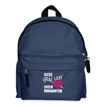 Diese Frau liebt ihren Dirigenten - Kinder Rucksack - Navy - Vorne