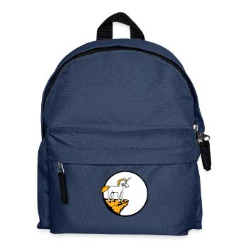 Licorne Falaise Lune Mal En colère Mauvaise humeur - Sac à dos Enfant - bleu marine - Devant