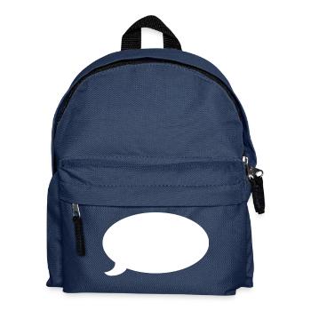 Blase (weiß) - Kinder Rucksack - Navy - Vorne