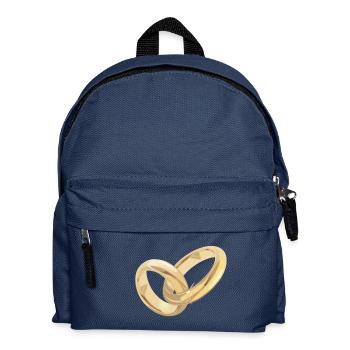 The golden wedding ring - Kids' Backpack - navy - Front
