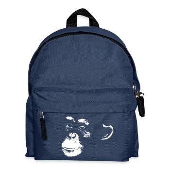 Schimpanse - Chimp - Chimpanzee - Kinder Rucksack - Navy - Vorne