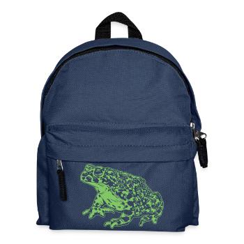 Crapaud Grenouille Graphique Amphibien Aquatique Grenouille Amoureux - Sac à dos Enfant - bleu marine - Devant