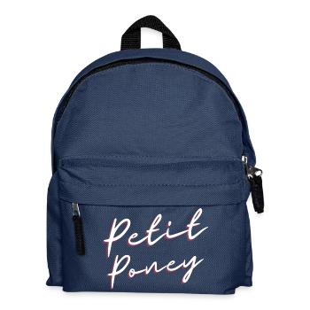 Petit poney - cadeau humour - musique petit poney - Sac à dos Enfant - bleu marine - Devant