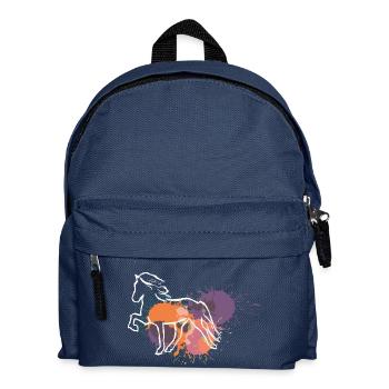 Orange Tölt - Kinder Rucksack - Navy - Vorne