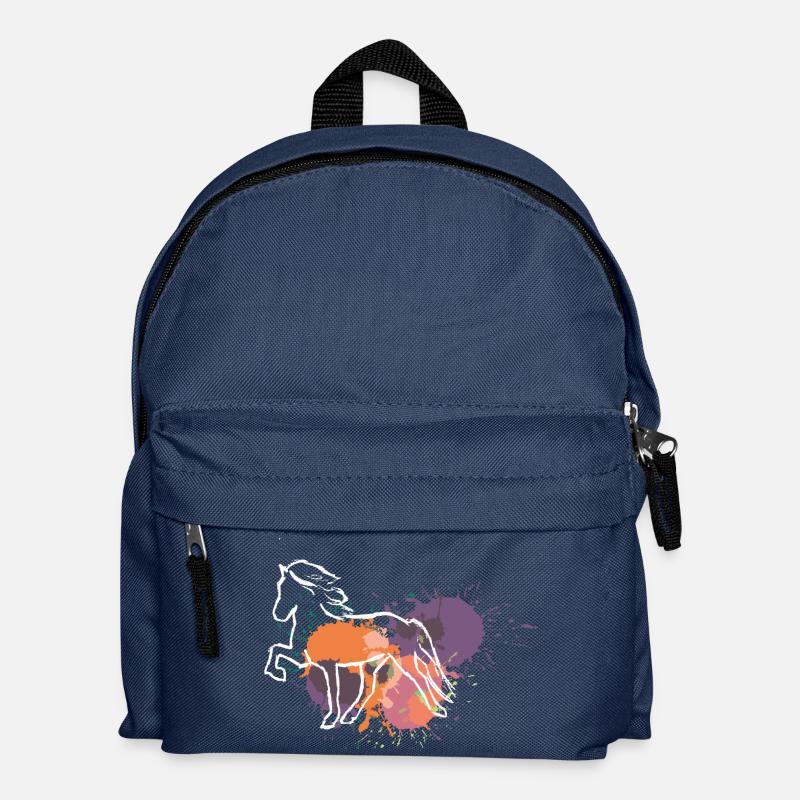 Orange Tölt - Kinder Rucksack - Navy