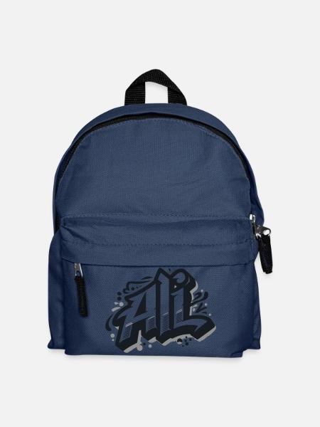 Ali Last name First name Graffiti - Kids' Backpack - navy