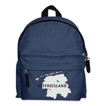 Ostfriesland Logo Karte - Kinder Rucksack - Navy - Vorne