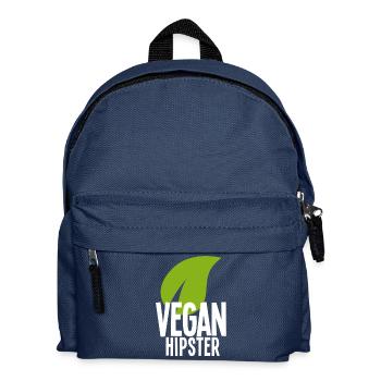 Vegan Hipster - Vegan Shirt - Kinder Rucksack - Navy - Vorne
