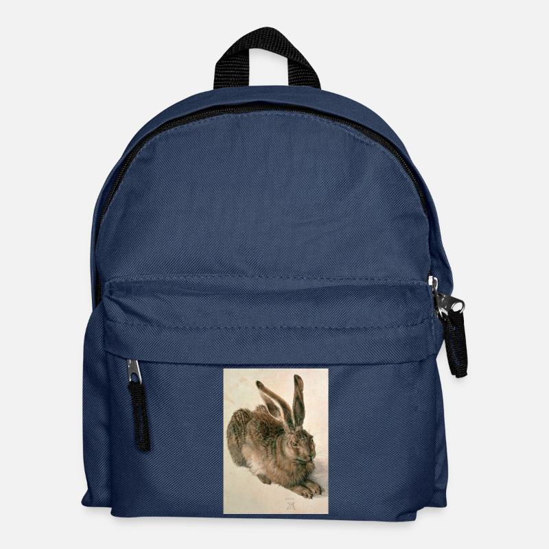 Feldhase von Albrecht Dürer - Kinder Rucksack - Navy