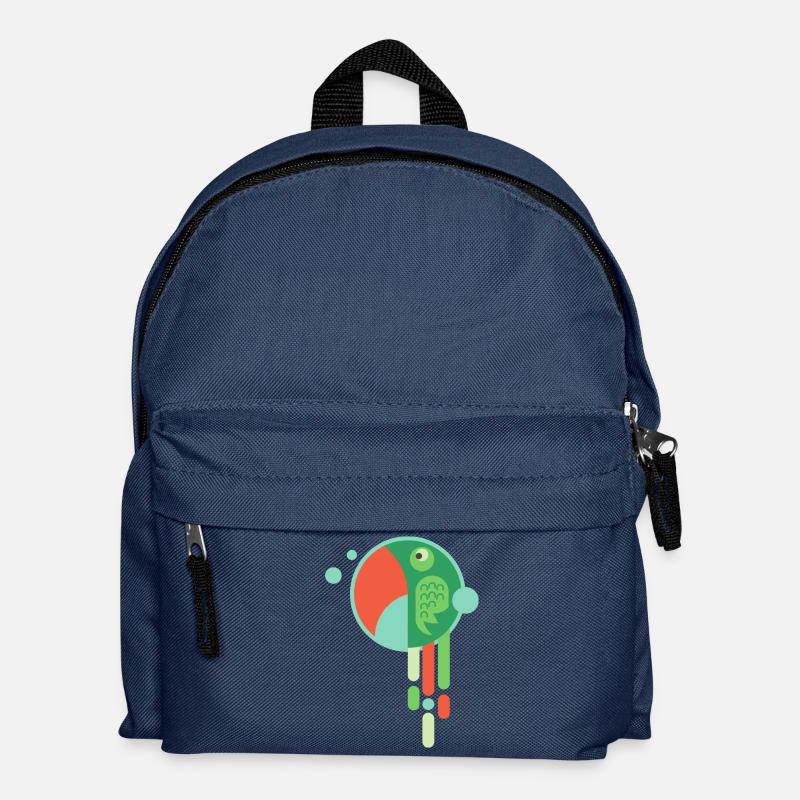 BUNTER PAPAGEI - Lustiger Comic Vogel Geschenk - Kinder Rucksack - Navy