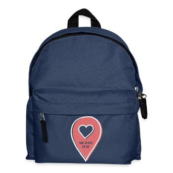 Standort | the place to be | Koordinaten eingeben - Kinder Rucksack - Navy - Vorne