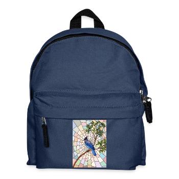 Steller's Jay in Glass - Kids' Backpack - navy - Front