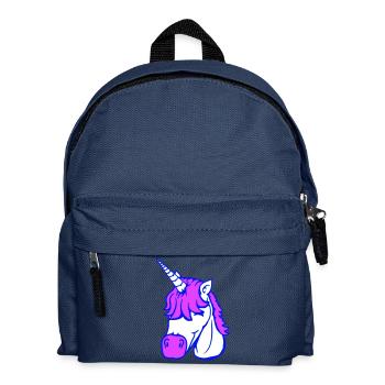 licorne sourit assez sympathique cheval de dessin animé - Sac à dos Enfant - bleu marine - Devant
