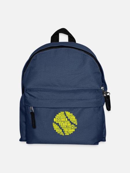 Nuage de mots de tennis - Balle de tennis - Sac à dos Enfant - bleu marine