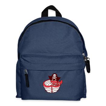 ver chenille pirate mignon pagayer boucanier bateau à rames - Sac à dos Enfant - bleu marine - Devant