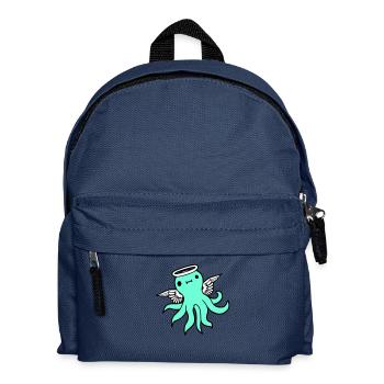 Octopus Angel Wings Halo Flying Octopus - Kids' Backpack - navy - Front