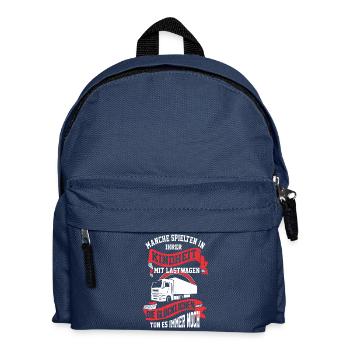 LKW-Fahrer - Mit Lastwagen spielen - Kinder Rucksack - Navy - Vorne