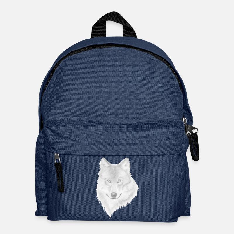 Wolf - Kinder Rucksack - Navy