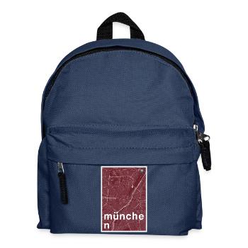 Munich hipster ville carte rouge - Sac à dos Enfant - bleu marine - Devant