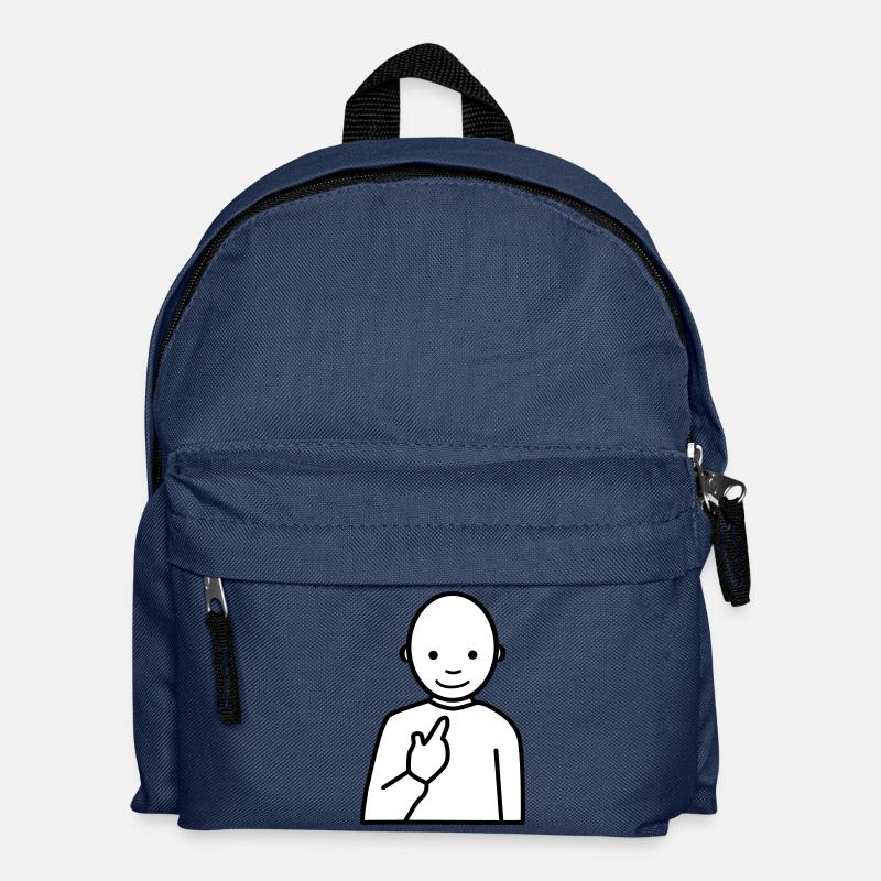 Meme - Witziges, lustiges Männchen - Kinder Rucksack - Navy