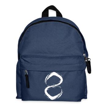 zahl 8 nummer acht Vektor weiß - Kids' Backpack - navy - Front