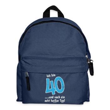 40 Jahre heißer Typ - Kinder Rucksack - Navy - Vorne