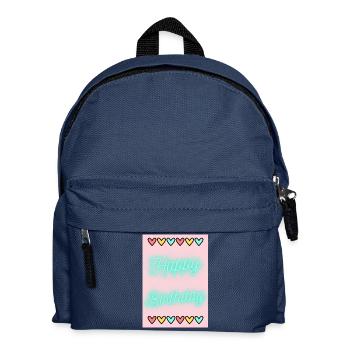 GEBURTSTAG, ALLES GUTE ZUM GEBURTSTAG, ALLES GUTE ZUM GEBURTSTAG - Kinder Rucksack - Navy - Vorne