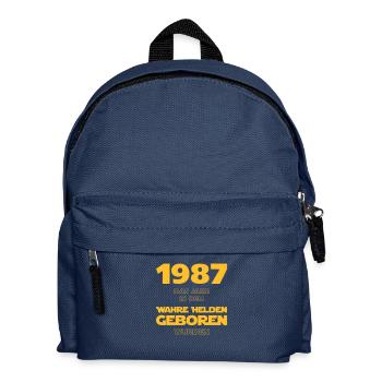 1987 - das Geburtsjahr wahrer Helden! - Kinder Rucksack - Navy - Vorne