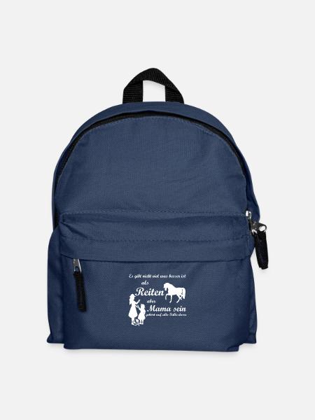 Mama sein und Reiten - Kinder Rucksack - Navy