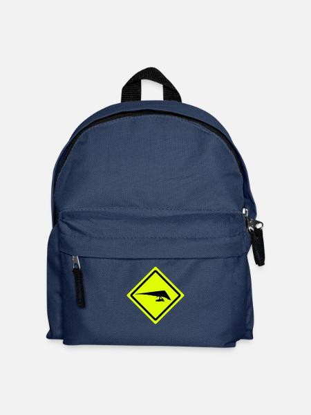 hang glider roadsign - Kids' Backpack - navy