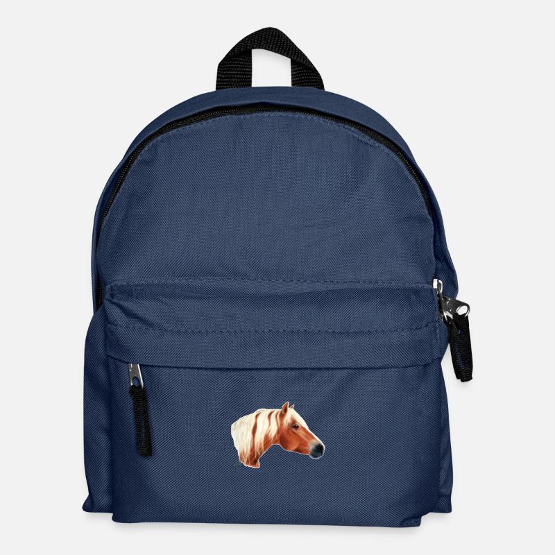 Haflinger Pferd / horse - Kids' Backpack - navy