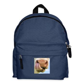 Mask cow with nostrils snout face beef bull - Kids' Backpack - navy - Front