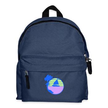 Schiff Sonne Streifen Matrose Kapitän Wasser Boot - Kinder Rucksack - Navy - Vorne