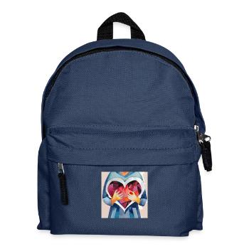 With all my heart - Kids' Backpack - navy - Front