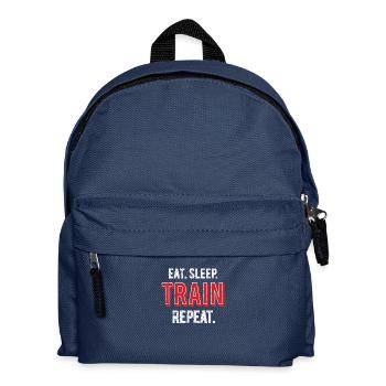 Eat Sleep Train Repeat - Kids' Backpack - navy - Front