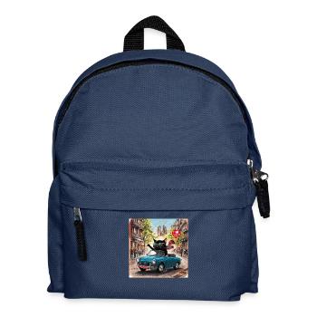 Chat en tournée - J’adore l’Espagne ! -Barcelone - Sac à dos Enfant - bleu marine - Devant