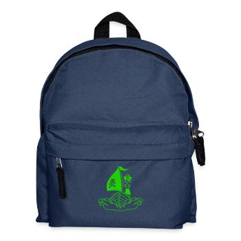 Pirate Bateau Pirate Kid Capitaine Boucanier Vagues - Sac à dos Enfant - bleu marine - Devant