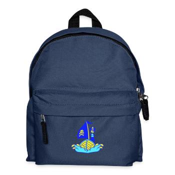 Pirate Bateau Pirate Kid Capitaine Boucanier Vagues - Sac à dos Enfant - bleu marine - Devant