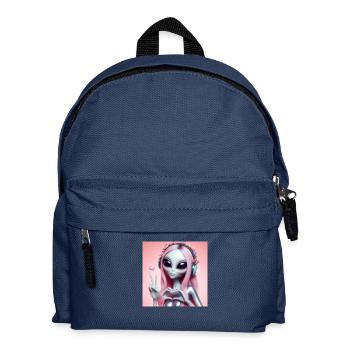Alien en paix - Sac à dos Enfant - bleu marine - Devant