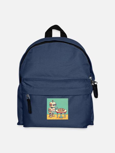 Pizza Bot - Kids' Backpack - navy