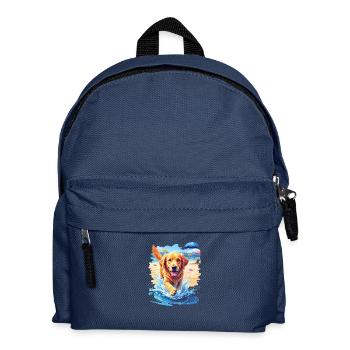Chien sur la plage - Sac à dos Enfant - bleu marine - Devant