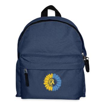 Down-Syndrom Unterstützung Sunflower Band - Kinder Rucksack - Navy - Vorne
