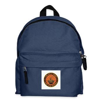 Retro Ramen Bowl Vintage Emblem - Kids' Backpack - navy - Front