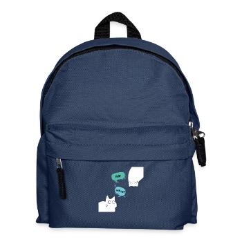 Cats that speak English and Chinese - Kids' Backpack - navy - Front