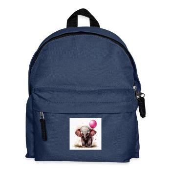 Elefant mit Luftballon - Kinder Rucksack - Navy - Vorne